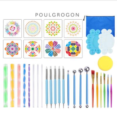 China Amazon Hot Sale 35 PCS Mandala Dotting Tools Stencil Painting Tool Kit Set, TOYS0197 for sale