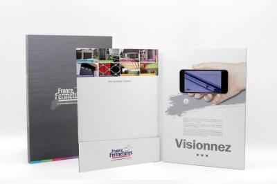 China 4.3 Inch 4G Multi - Language Video Booklets EU Paper For Trade Show for sale