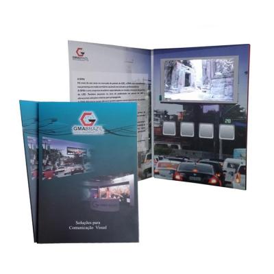 China Hardpaper EU Printing Invitation Video Card Support Push Button or No Button for sale