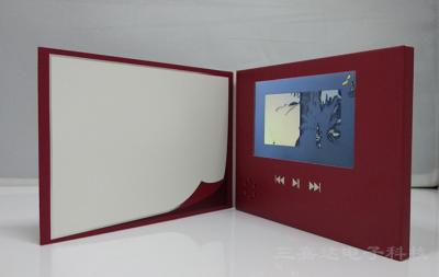 China Paper card type Video Booklets / Digital Video Brochure module with Hi Fi speaker for sale