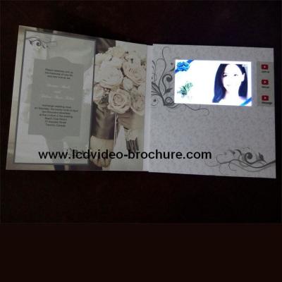 China Magnetic switch lcd video greeting card for invitation , wedding for sale