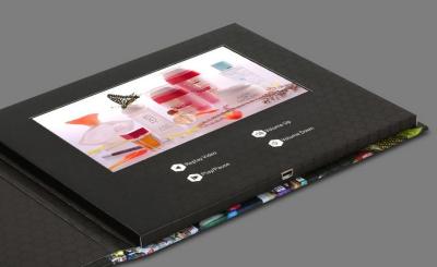 China Premium Quality Video Postcard LCD Video Brochures , Fusion Of Video And Print for sale