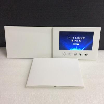 China 5 Inch digital greeting card with mp4 player / glossry lamination for sale