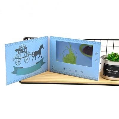 China Fashionable Video Greeting Card 7 Inch Digital Lcd Video Brochure Card for sale