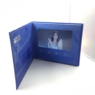 China A45 matt cover  4.3 inch 5 inch promotion business gift lcd video brochure card for advertising for sale