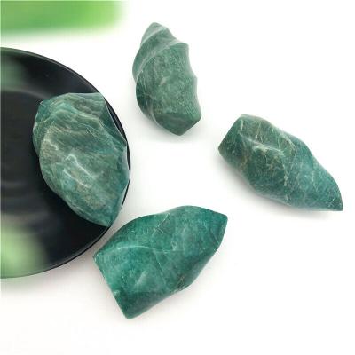 China Europe wholesale crystals natural stones carving folk reiki crafts amazonite torch for sale for sale