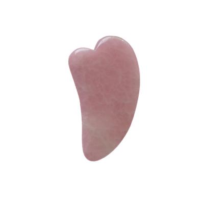 China Natural Face Jade Stone Rose Quartz Beauty Massage Tool Face Scrapping Board for sale