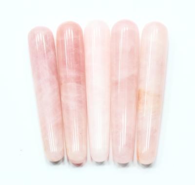 China Europe High Quality Natural Quartz Crystal Toys For Women Healing Yoni Healing Massage Wand Rose for sale