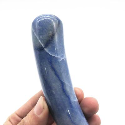 China China Wholesale Natural Crystal Blue Aventurine Yoni Healing Massage Wand For Female Beauty for sale