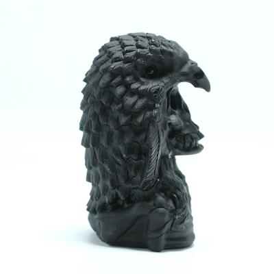 China Wholesale Natural Black Brid Obsidian Skulls Crystal Stone Carving Healing For Decoration for sale