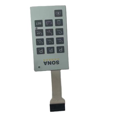 China Home appliance factory direct sales push button aluminum keypad membrane switch for sale