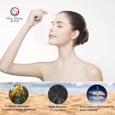 China Anti-wrinkle V lift dermis moisturizing biodegradable sheet facemask for sale