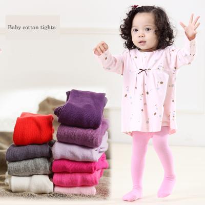 China Wholesale Breathable Simple Colors Cotton Tights , Cheap Price Solid Color Baby Cotton Tights for sale