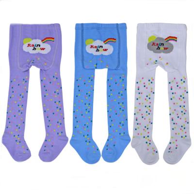 China Factory Custom Baby Winter Breathable Colored Cute Design Kids Cotton Tights for sale