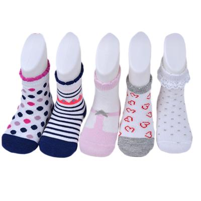 China Hot Selling Breathable Safe And Soft Multicolor Loop Terry Baby Cartoon Custom Tube Socks for sale