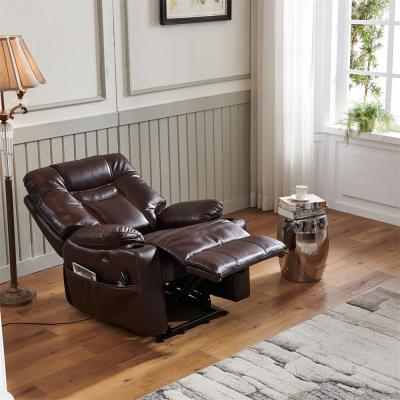 China Adjustable Leather Recliner Sofa Leather Massage Recliner (Other) Comfortable Massage Recliner Sofa for sale