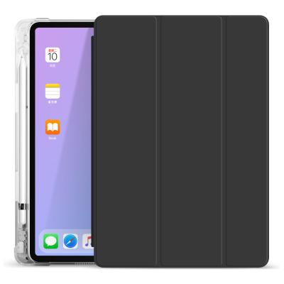 China Triple Function 2020 Magnetic Stand Auto-sleep Magnetic Transparent Low Price Don't Sleep For iPad air4 Case for sale