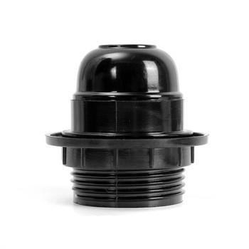 China Screw Edison Screw E27 Black Lamp Bakelite Bulb Holder For Dining Room for sale