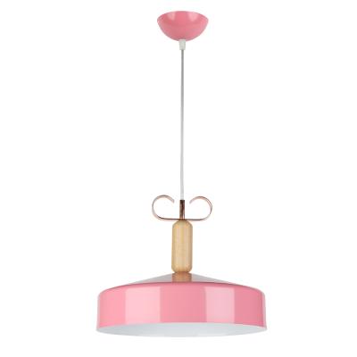 China DIY Antique Modern Iron Lamp Pendant Light Fixture , Pink Pendant Light Holder for sale