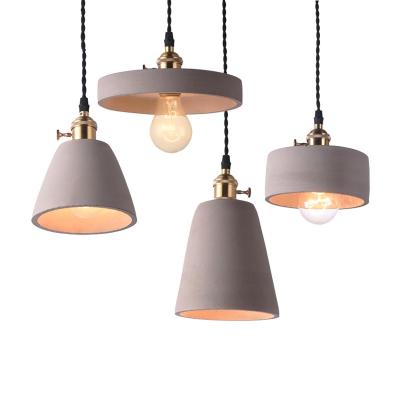 China Nature Industrial Industrial Cylinder LED Vintage Concrete Pendant Lights For Kitchen Dining Room Home Restaurant for sale