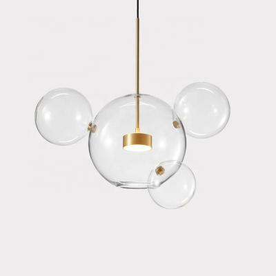 China Mickey Glass Bubble Ball Magic Bean Molecular Chandelier Contemporary Glass Industrial Pendant Light for Living Room for sale