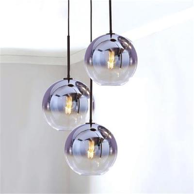 China Modern Stained Glass Globe Style Glass Pendant Light Modern Ceiling Lights for Kitchen, Dining Room for sale