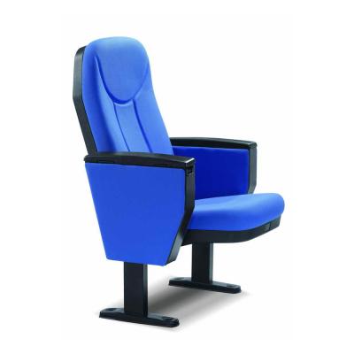 China Modern Commercial Furniture Blue Auditorium Chair With Notepad for sale