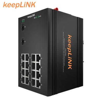 China LACP 2 10gbe SFP port 16 gigabit copper industrial grade managed din switch in stock for sale