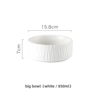 China Hot Selling Customized Sustainable Raised Ceramic Pet Bowl Cat Dog Food Bowl Pet Feeder With Bamboo Fiber Frame for sale