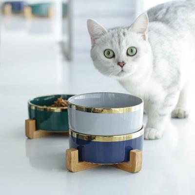 China Customized Hot Selling Ceramic Bowl High Quality Eco-Friendly Sustainable Cat Ceramic Bowl Pet Cat Dog Bowl for sale