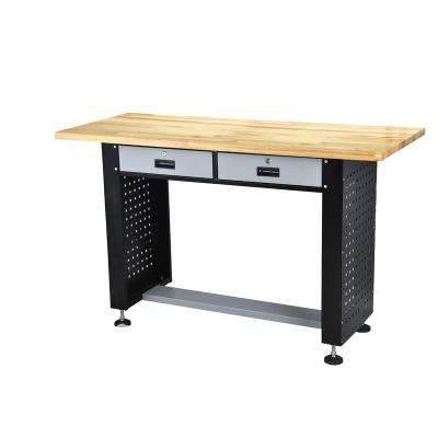 China Deluxe Wood Top Workbench Adjust On Foot With Sliding Non-Adjustable Worktable Satin Graphite Wood SPCC, Organizer Drawer Table NC; ZHE for sale