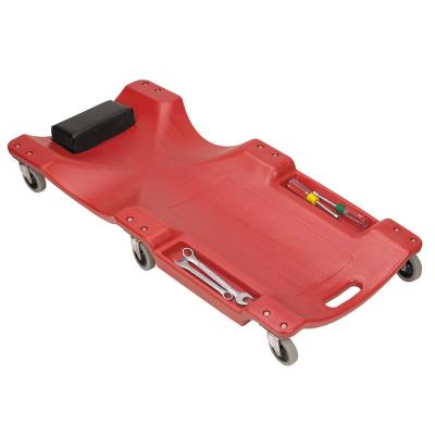 China Auto Mechanic Creeper Padded Headrest Tool Trays Deluxe Plastic Car Rolling Garage for sale