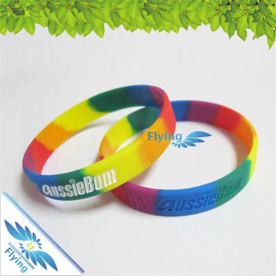 China 2023 Custom decorative printing logo /words silicone /soft PVC wristbands for man /events for sale