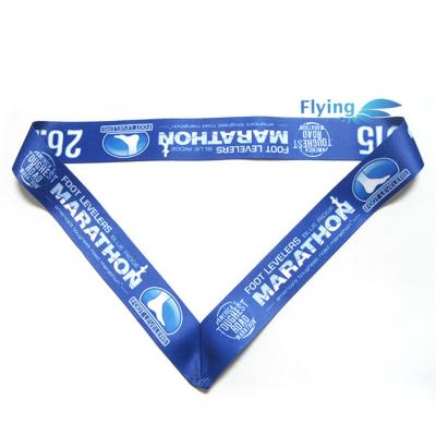 China ECO-friednly simple design sublimated amazing cheap medal ribbon lanyards for promotion celebration for sale