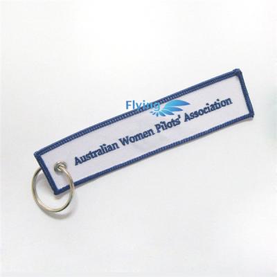 China Beautiful polyester fabric key-chains with custom logo, promotional keychains in OEM for sale