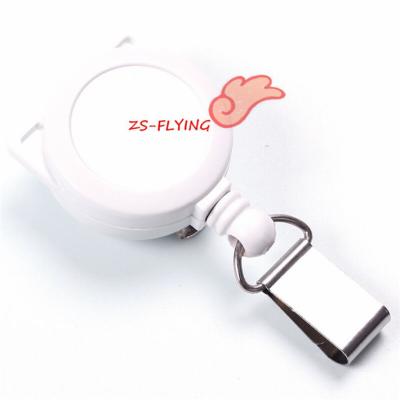 China White Retractable ID Badge Holder Hot Sales Cat Ear Badge Reel Clip for sale