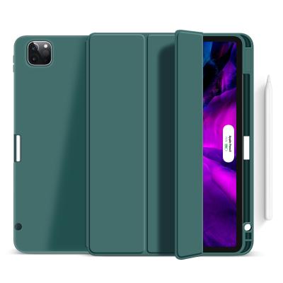 China New Eco-friendly Pen Slot Soft TPU Case For iPad Pro 12.9 2020 With Pencil Holder for sale