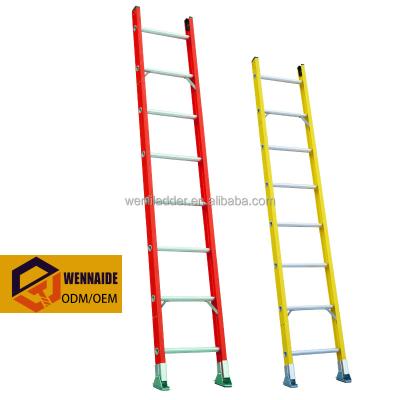 China Insulation Ladders 4.2M 14ft thpe IAA ANSI Standard Factory Price Cheap Outdoor Lightweight Modern Single Fiberglass D-RUNG Straight Ladder for sale