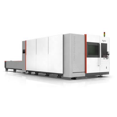 China Jinan HGSTAR 3kw 6kw Water Cooled Protective Embedded Fiber Laser Cutting Machine With Exchange Table for sale