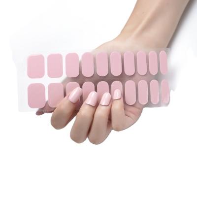 China Popular Nail Tips Pure Factory Wholesale Solid Color Good Quality Nail Wraps Decals DIY Nail Sticker Design For Women for sale