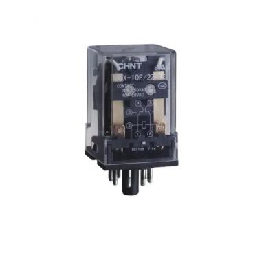 China Sealed CHINT 10A 220V 28VDC Relay 6V-380V Coil Rating JQX-10F Series Relay 10A 11Pins 3NO3NC Electric Relay for sale