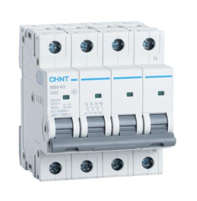 China Best Quality CHINT 1P 2P 3P 4P AC MCB Miniature Circuit Breaker DIN Rail Type C  MCB 6KA for sale