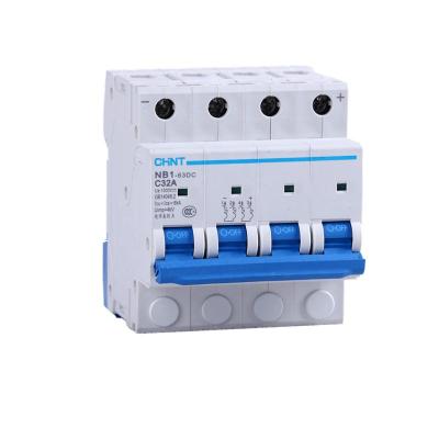 China CHINT NB1-63 DC 4P 1000V Miniature Circuit Breaker DC MCB Solar 4 Poles  Mini Circuit Breaker for Solar System 6KA for sale