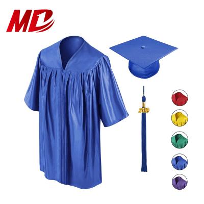 China Shiny School Royal Blue Kids Graduation Hat And Gowns for sale