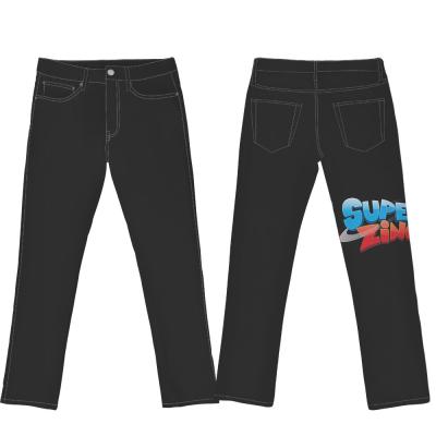 China Custom Superzings Breathable 3D Digital Printed Straight Loose Plus Size Pants Men Jeans for sale