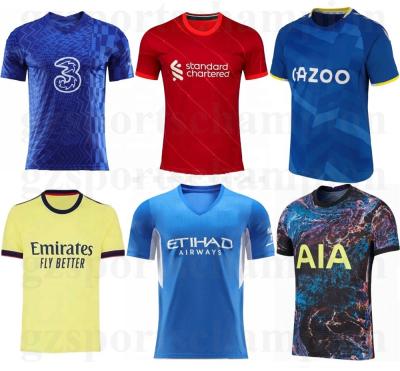 China Breathable Soccer Jersey Set 2122 Men's Soccer Jersey Real Team New Model United Football Shirt Quality Soccer Jersey Thai Football for sale