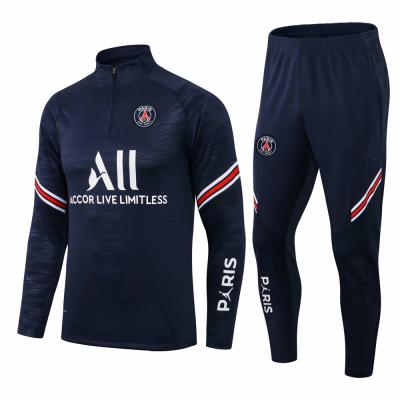 China New Paris Soccer Long Sleeve Suit Sweatshirt Training Wear Competition Uniform Jersey Sets for sale