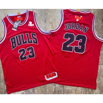 China Custom T-shirt Nba- Team Embroidery Bulls Jordan Hardwood Classic Basketball Clothes Antibacterial Wear Tank Top for sale