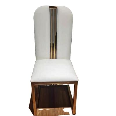 China Wholesale Modern Design Nordic Leather Luxury Furniture Factory Foshan Dining Chairs Dining Chairs With Metal Legs Gold for sale