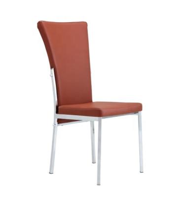 China Modern Metal Leg Seat Cheap PU Furniture Dining Room Chair for sale